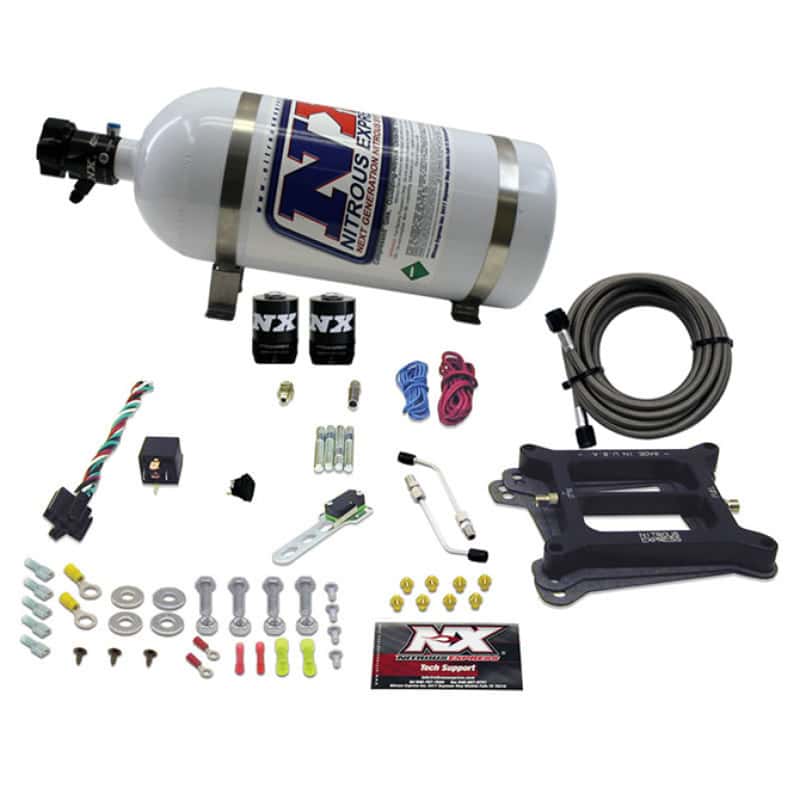 Nitrous Express — Nitrous Express 4150 4-BBL/Gasoline Nitrous Kit (100-500HP) w/10lb Bottle
Injection System Kit
N2OSys - view 2