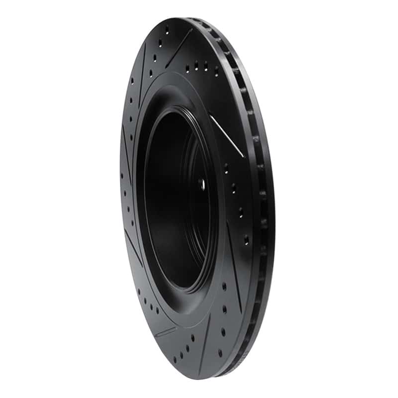 R1 Concepts — R1 08-25 Infiniti Q60 Rear Right Drilled & Slotted Black Brake Rotor
R1 Brake Rotor Drill - view 4