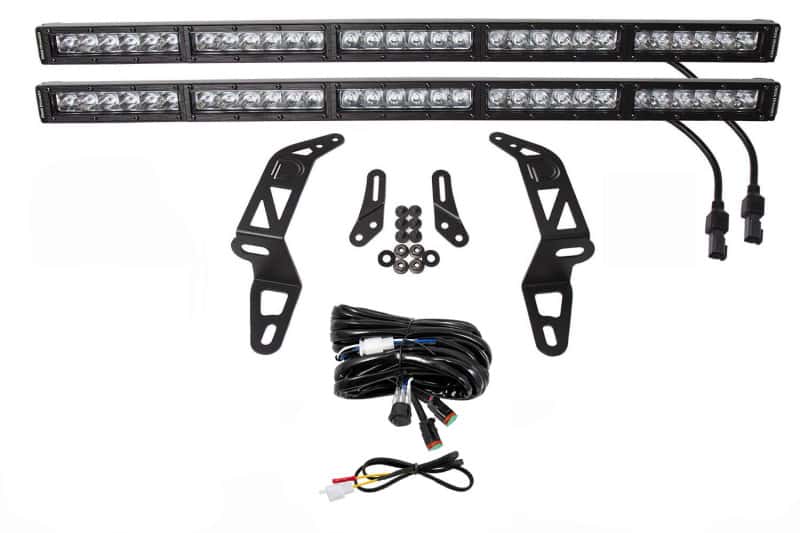 Diode Dynamics — Diode Dynamics 18-21 Jeep JL Wrangler/Gladiator SS30 Bumper Bracket Kit - White Driving Dual - view 1