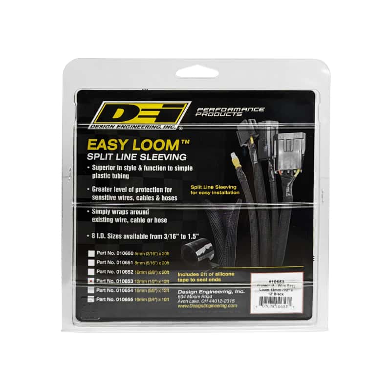 DEI — DEI Split Wire Sleeve Easy Loom 13mm-1/2in x 12 Black
Wire Sleeve - view 7