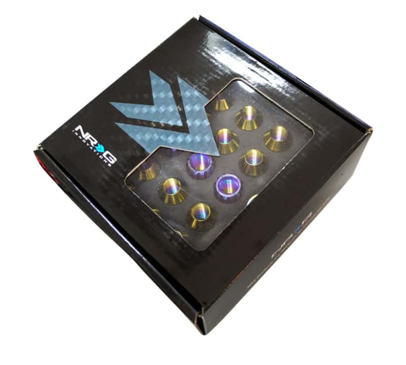 NRG — NRG 200 Series M12 X 1.25 Titanium Lug Nut Set - 21 Pc w/Lock Key Socket - Neochrome - view 9