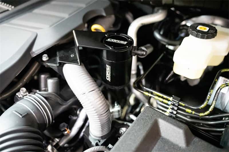 CORSA Performance — Corsa 2022-2025 Toyota Tundra 4WD 3.4L V6 Aluminum Oil Catch Can w/ Bracket
Accessory - view 3