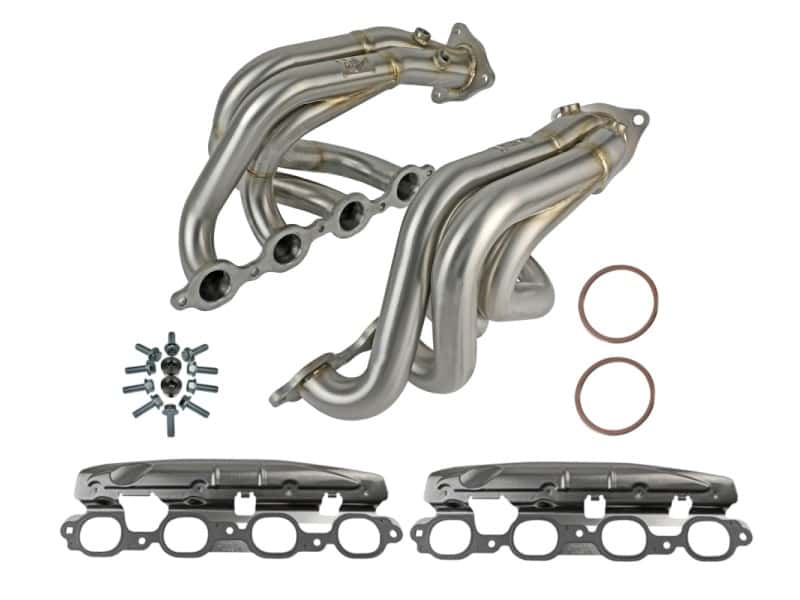 aFe — aFe Twisted 304SS Header 2020 Chevy Corvette (C8) 6.2L V8 - Brushed
Long Tube Header - view 2