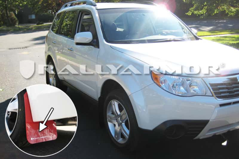 Rally Armor — Rally Armor 09-13 Subaru Forester Red UR Mud Flap w/ White Logo
Mud Flap - view 2