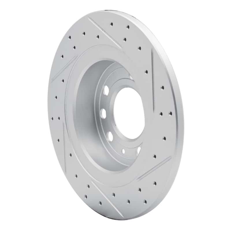 R1 Concepts — R1 06-10 Pontiac Solstice Rear Left Drilled & Slotted Geo-Carbon Rotor - view 4