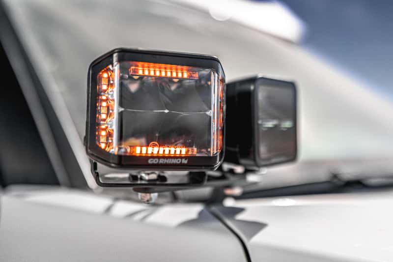 Go Rhino — Go Rhino 22-23 Toyota Sequoia / 23-24 Toyota Tundra XE Hood Hinge Cube Light Mount
Hood Light Mounts - view 11