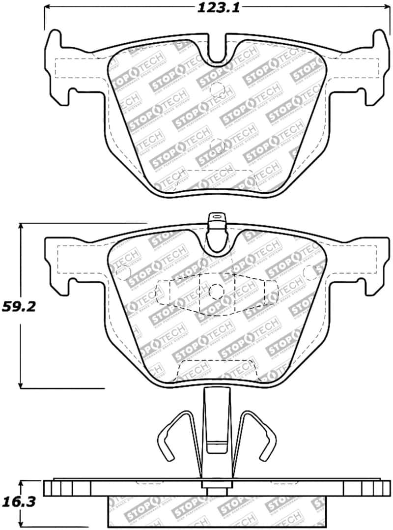Stoptech — StopTech Street Select Brake Pads - Rear
Selct Brk Pad W/Hdwr - view 1