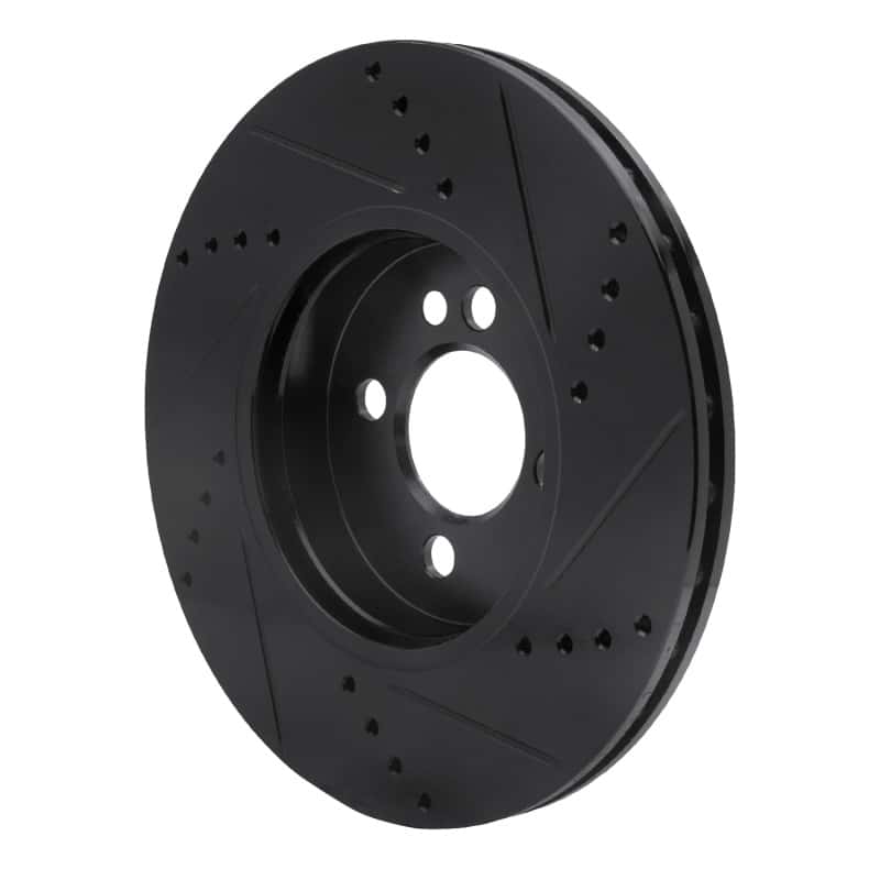 R1 Concepts — R1 07-15 Mini Cooper (Excl Clubman) Front Left Drilled & Slotted Black Brake Rotor
R1 Brake Rotor Drill - view 4