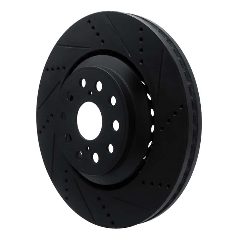R1 Concepts — R1 07-23 Lexus LS500 Right Front Drilled & Slotted Black Brake Rotor
R1 Brake Rotor Drill - view 2