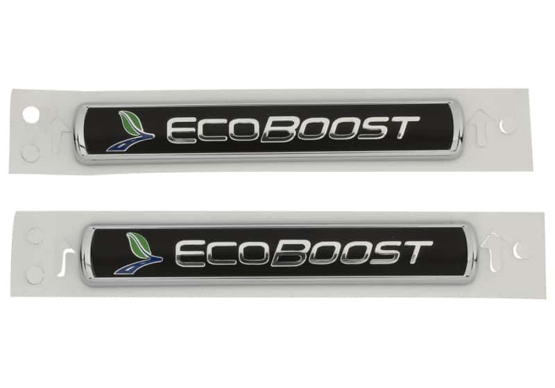 Ford Racing — Ford Racing Black/Silver EcoBoost Emblem 3-1/2in x 9/16in - Set of 2
Emblem - view 3
