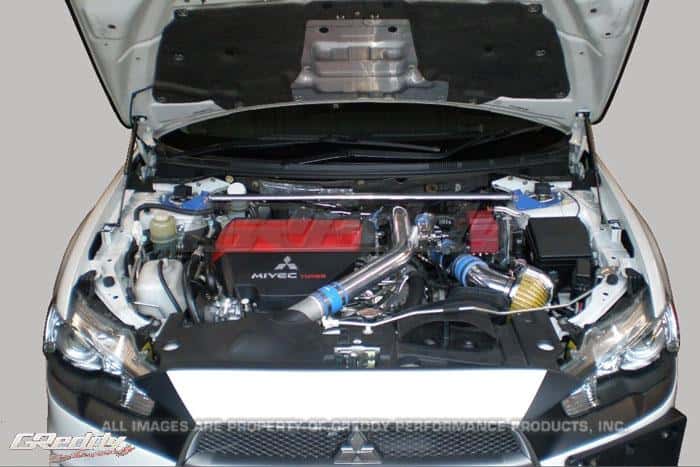 GReddy — GReddy 08-11 Mitsubishi Evo X CZ4A Engine Hood Lifter Kit (Designed for OEM weight hoods.) - view 2