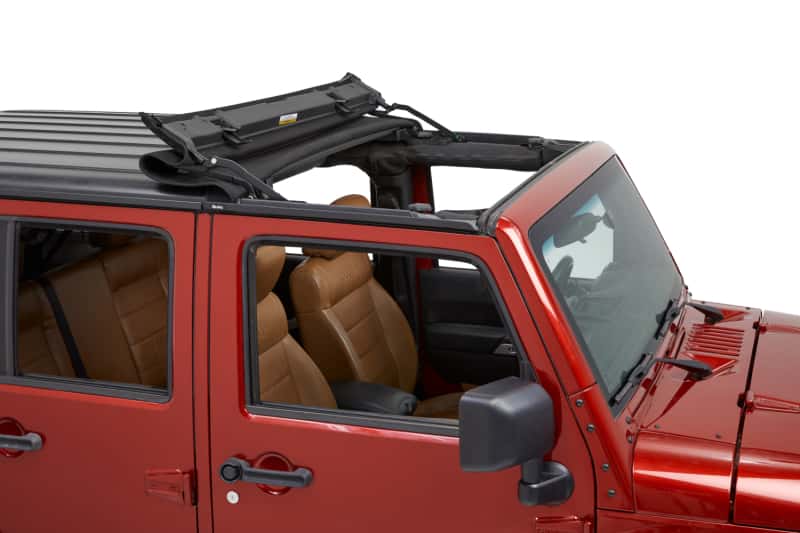 Bestop — Bestop 07-18 Jeep Wrangler JK Sunrider For Hardtop (Premium Black Twill 2-Door Or 4-Door)
Sunrider - view 3