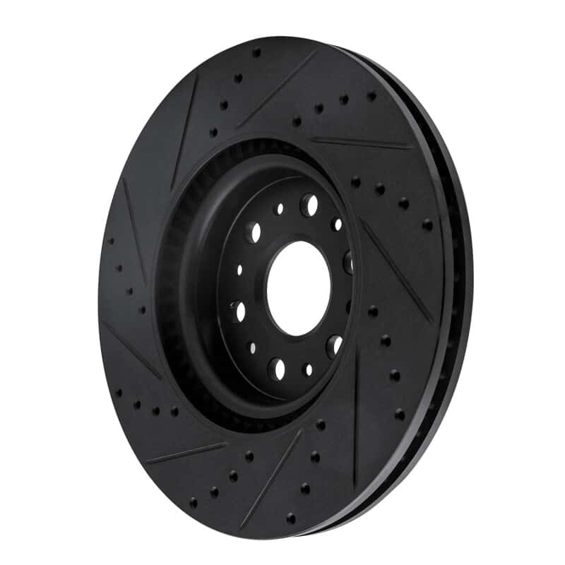 R1 Concepts — R1 2017-2025 Buick Enclave Front Right Drilled & Slotted Black Brake Rotor
R1 Brake Rotor Drill - view 4