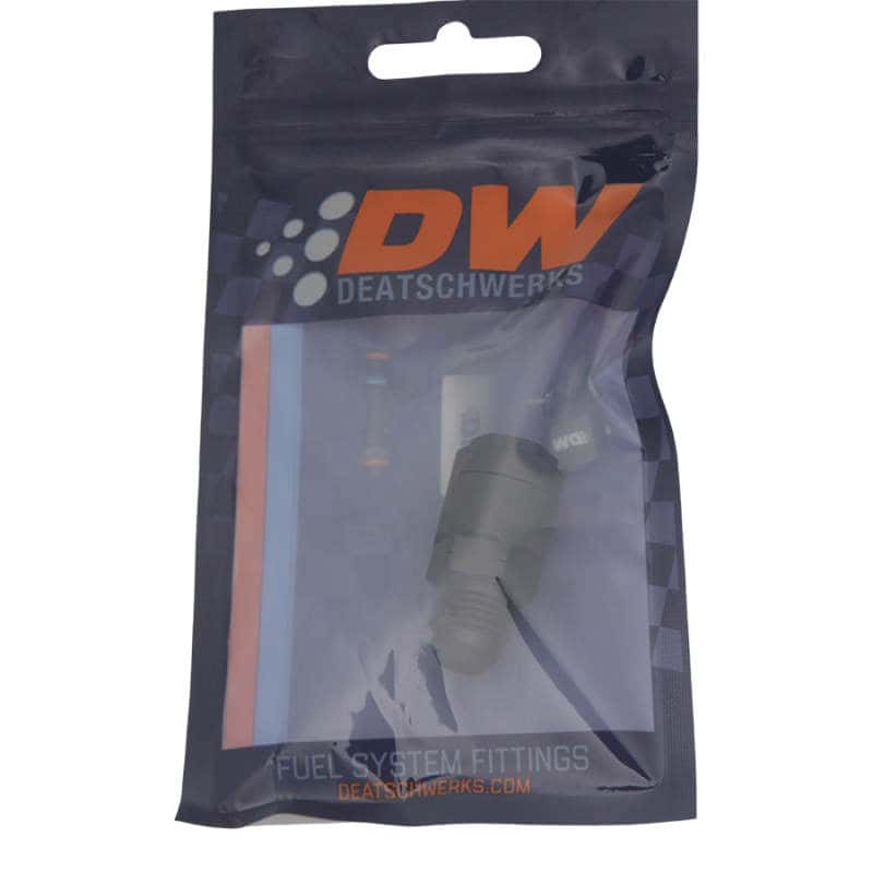 DeatschWerks — DeatschWerks 6AN Male Flare to 5/16in Female EFI Quick Connect Adapter - Anodized Matte Black
Lines & Fittings - view 2