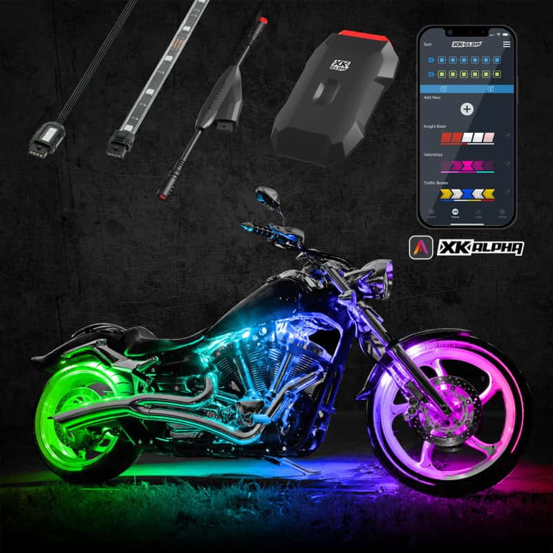 XKGLOW — XK Glow XKchrome Advanced App Control LED Whip Light Kit for 4x4 Offroad UTV ATV 1x 48In 2nd Gen - view 1