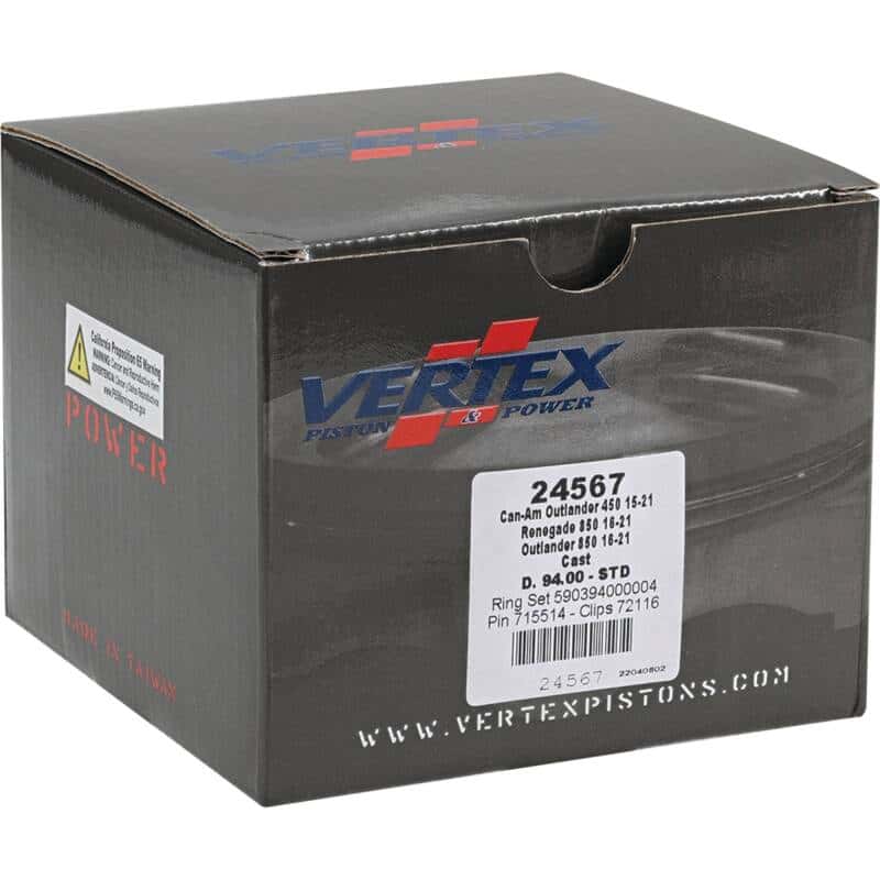 Vertex Pistons — Vertex Piston 17-21 Can-Am Outlander 450 4x4 450cc Cast Replica Piston Kit - view 5