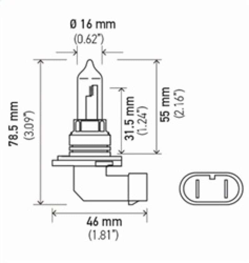 Hella — Hella Bulb 9005/HB3 12V 65W P20d T4
9005 Halogen Bulb - view 8
