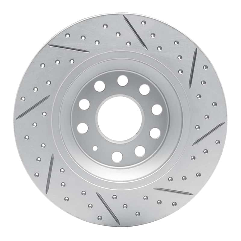 R1 Concepts — R1 16-25 Audi Tt Quattro Rear Left Drilled & Slotted Geo-Carbon Rotor - view 5