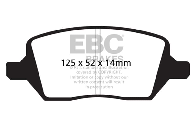 EBC — EBC 04-05 Buick Terraza 3.5 FWD Ultimax2 Rear Brake Pads
Disc Brake Pad - view 1
