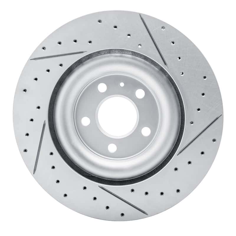 R1 Concepts — R1 17-26 Audi S7 Rear Left Drilled & Slotted Geo-Carbon Rotor - view 5
