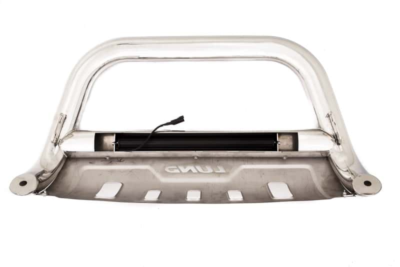 LUND — Lund 05-15 Toyota Tacoma Bull Bar w/Light & Wiring - Polished
BULL BAR W-LED LIGHT
Bull Bar - view 12
