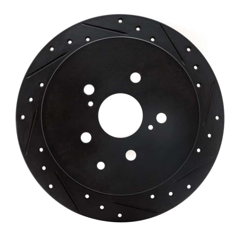 R1 Concepts — R1 10-20 Lexus RX450h Rear Right Drilled & Slotted Black Brake Rotor
R1 Brake Rotor Drill - view 1