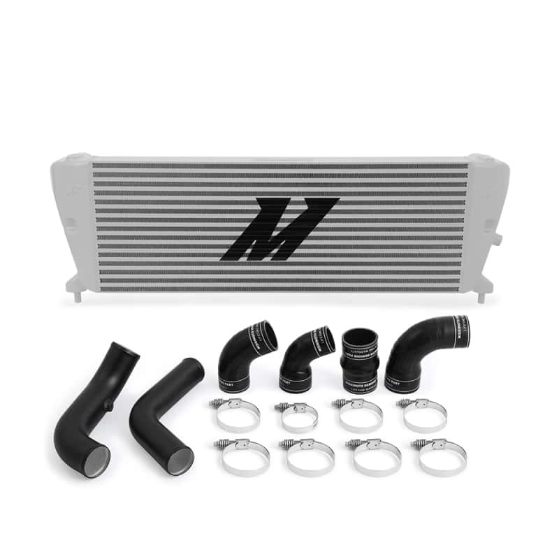 Mishimoto — Mishimoto Ford Ranger 3.2L Diesel Intercooler Kit 2011+ Silver w/ Wrinkle Black Pipes - view 1