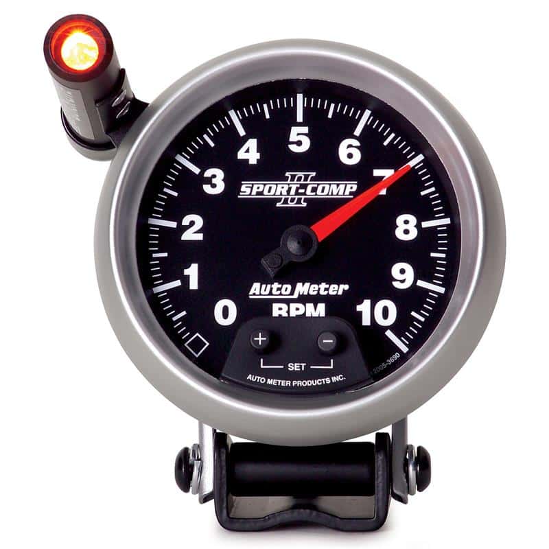 AutoMeter — Autometer Sport-Comp II Quick Lite 3 3/4in 10K RPM Pedestal Tachometer
3-3/8" TACH, 10,000 - view 2