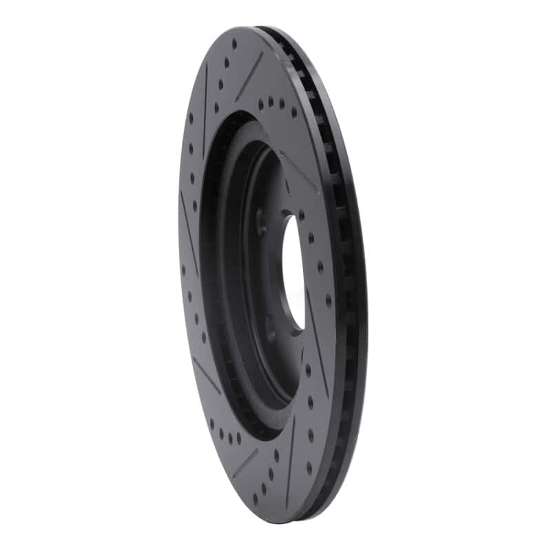 R1 Concepts — R1 05-14 Ford Mustang Rear Right Drilled & Slotted Black Brake Rotor
R1 Brake Rotor Drill - view 4