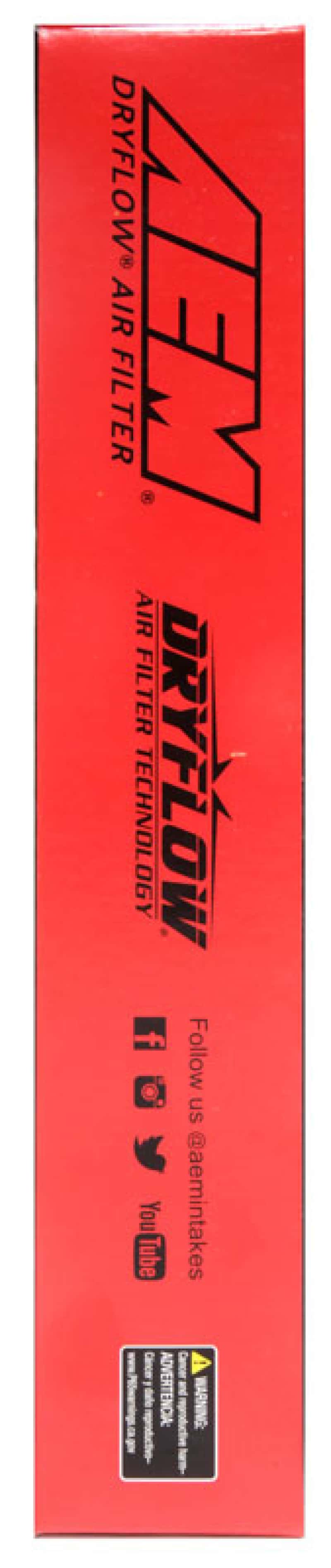 AEM Induction — AEM 17-20 Subaru BRZ 2.0L DryFlow Air Filter
AEM DryFlow Air Filt - view 10