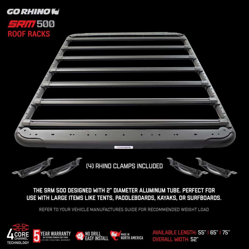 Go Rhino — Go Rhino SRM 500 Roof Rack - 55in
SRM500 Flat Rack - view 5