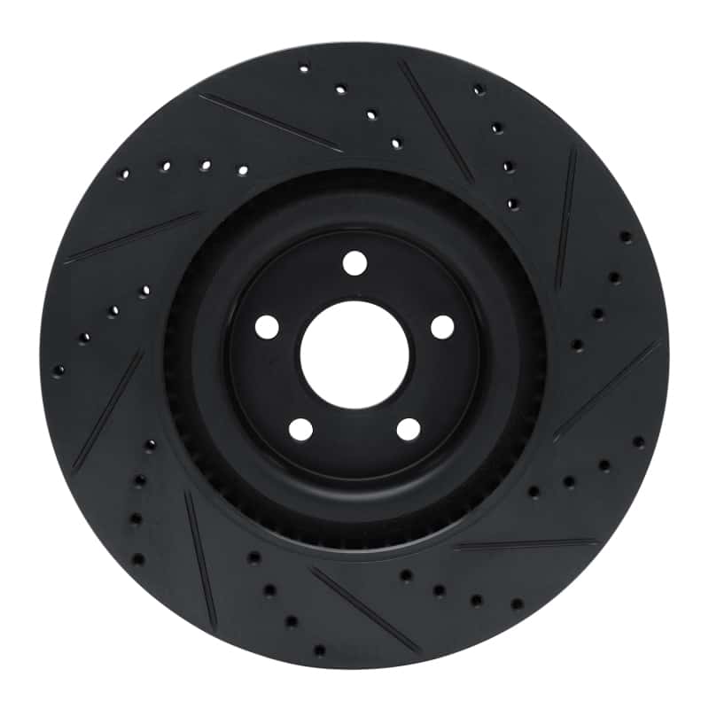 R1 Concepts — R1 16-18 Ford Focus Front Left Drilled & Slotted Black Brake Rotor
R1 Brake Rotor Drill - view 5