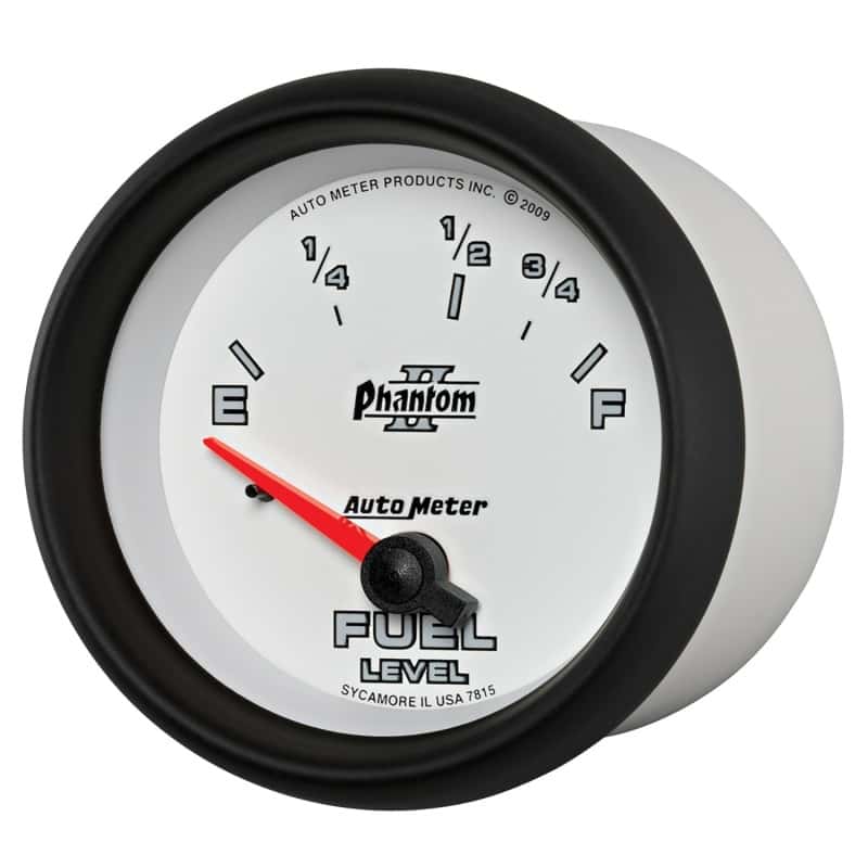 AutoMeter — Autometer Phantom II 2-5/8in / 73 Ohms Empty - 10 Ohms Full Electrical Fuel Level Gauge
2-5/8" FUEL LEVEL, 7 - view 8