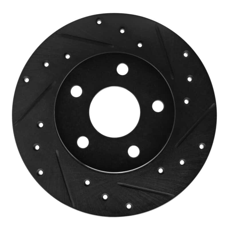 R1 Concepts — R1 84-87 Pontiac Fiero Rear Right Drilled & Slotted Black Brake Rotor
R1 Brake Rotor Drill - view 1