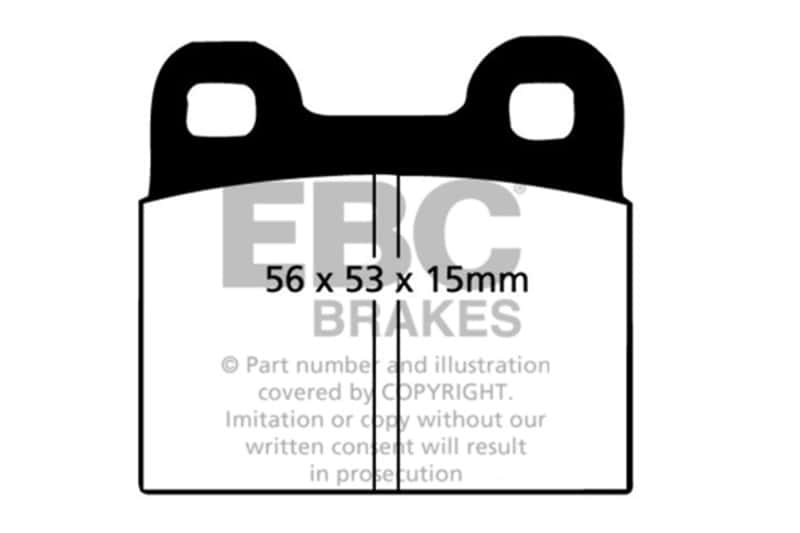 EBC — EBC 71-79 Volkswagen Beetle 1.3 (1300) Yellowstuff Front Brake Pads
Disc Brake Pad - view 1