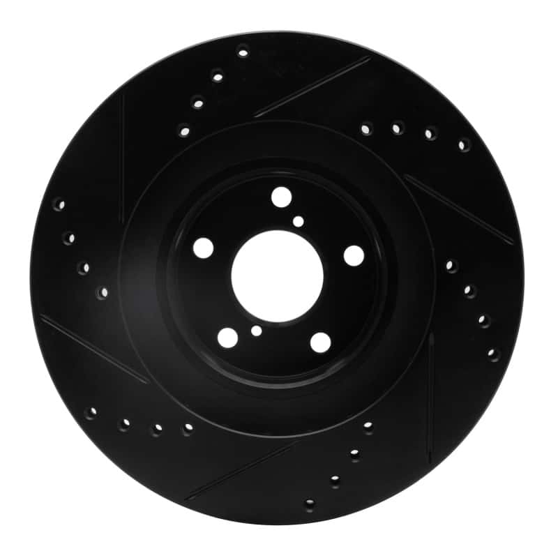 R1 Concepts — R1 01-08 Saab 9-2X Front Right Drilled & Slotted Black Brake Rotor
R1 Brake Rotor Drill - view 5