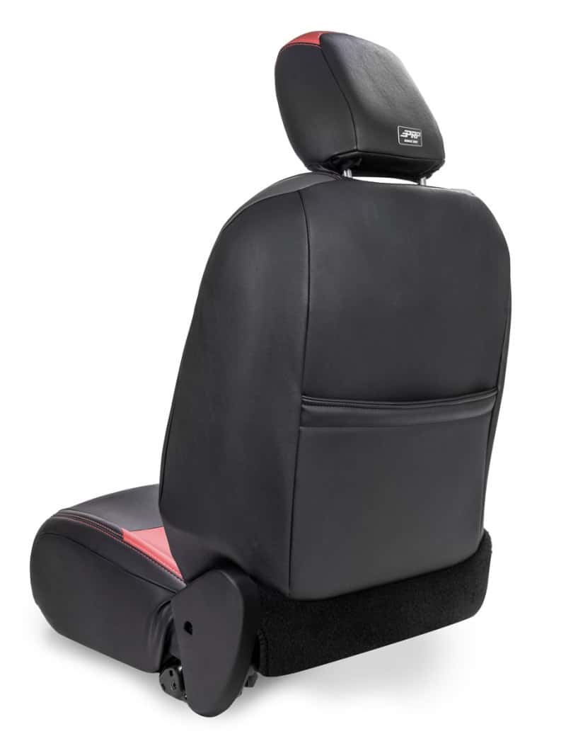 PRP Seats — PRP 2018+ Jeep Wrangler JL/2 Door/ Non-Rubicon Front Seat Covers (Pair) - Black w/ Red Stitching
Seat Covers - view 1