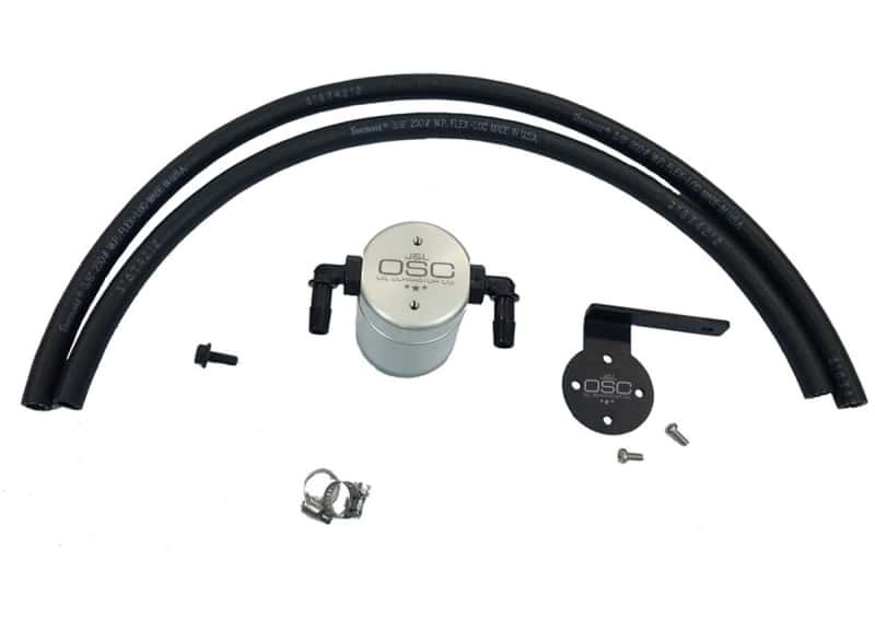J&L — J&L 95-04 Toyota Tacoma/4Runner 3.4L Driver Side Oil Separator 3.0 - Clear Anodized
Oil Separator - view 1