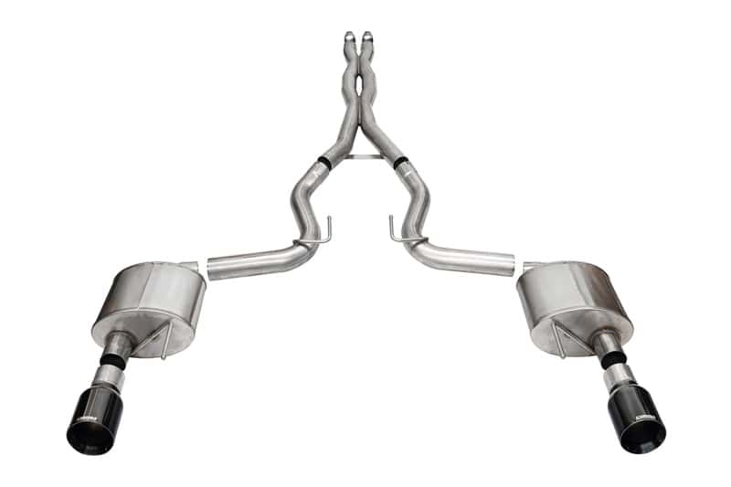 CORSA Performance — Corsa 24+ Ford MustangGT Xtreme Cat-Back Ex.Sys 3.0in Dual Rear Exit w/4.5in Blk PVD StraightCut Tip
Exhaust - view 1