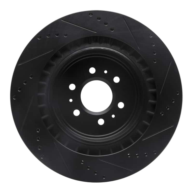 R1 Concepts — R1 04-11 Cadillac STS Rear Left Drilled & Slotted Black Brake Rotor
R1 Brake Rotor Drill - view 5