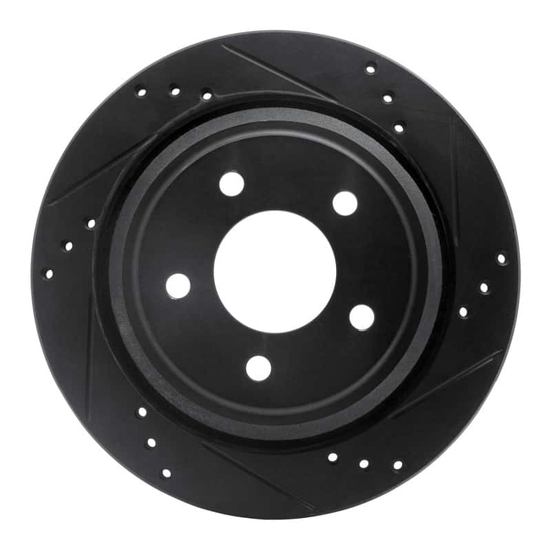 R1 Concepts — R1 10-11 Ford Ranger (USA/Canada) Rear Right Drilled & Slotted Black Brake Rotor
R1 Brake Rotor Drill - view 1