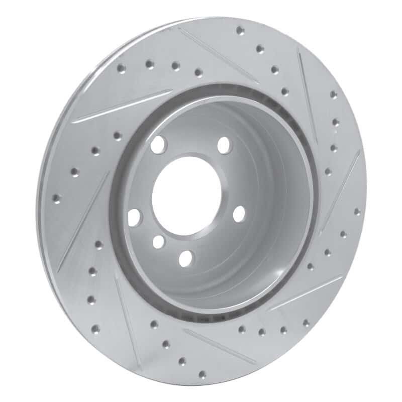 R1 Concepts — R1 11-16 BMW 528I xDrive Rear Left Drilled & Slotted Silver Brake Rotor
R1 Brake Rotor Drill - view 4
