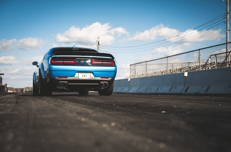 AWE Tuning — AWE Tuning 2015+ Dodge Challenger 6.4L/6.2L SC Track Edition Exhaust - Quad Chrome Silver Tips
Track Exhaust - view 7