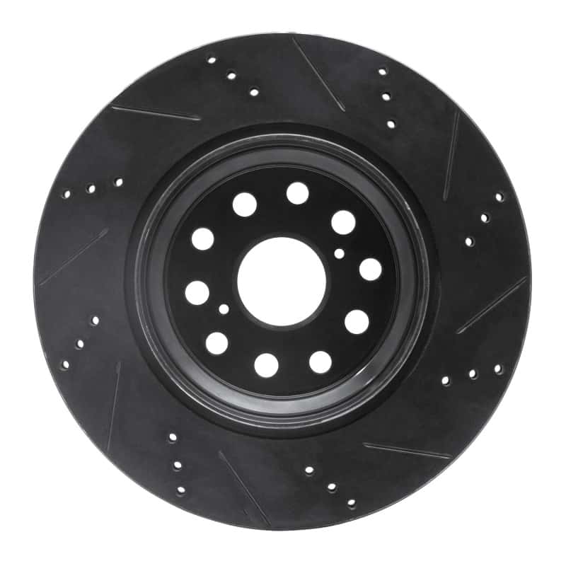 R1 Concepts — R1 07-17 Lexus LS460 Left Rear Drilled & Slotted Black Brake Rotor
R1 Brake Rotor Drill - view 5