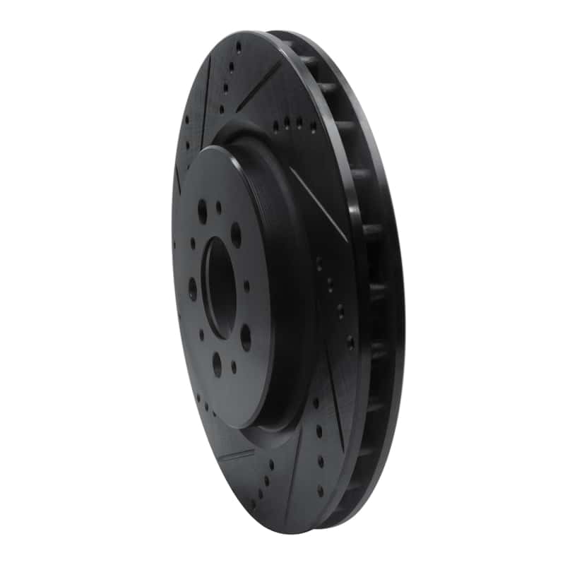 R1 Concepts — R1 04-07 Volvo V70 Rear Left Drilled & Slotted Black Brake Rotor
R1 Brake Rotor Drill - view 2