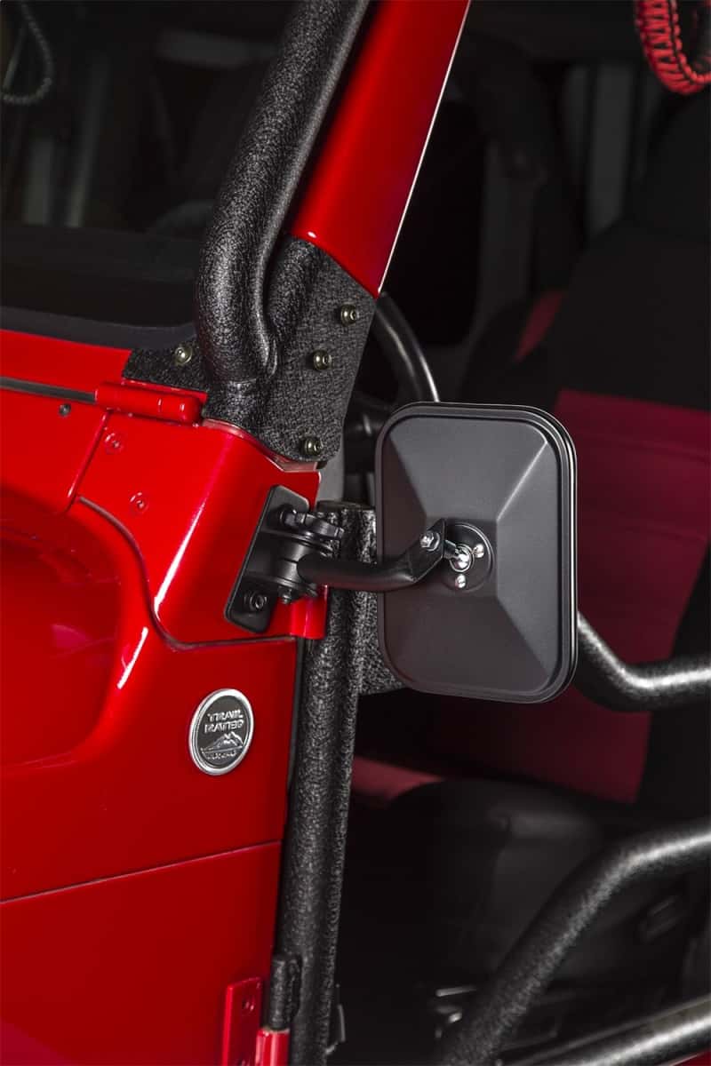 Rugged Ridge — Rugged Ridge 97-18 Jeep Wrangler Textured Black Rectangular Stubby Trail Mirror Kit
OFFROAD_EXTERIOR
Door Mirror - view 4