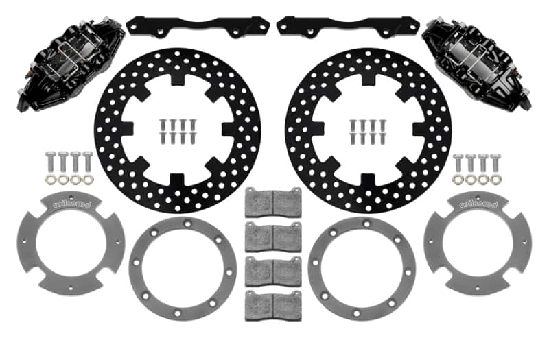 Wilwood — Wilwood 17-21 Can-Am X3RS Black 6-Piston Front Kit 11.25in - Drilled Rotors - view 1
