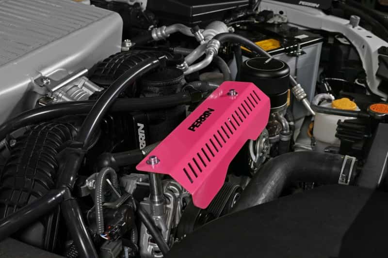 Perrin Performance — PERRIN 22-25 Subaru WRX Pulley Cover - Hyper Pink (SHORT - For Use w/PERRIN AOS) - view 6