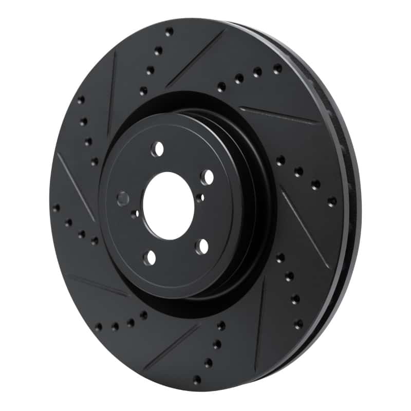 R1 Concepts — R1 03-25 Subaru Impreza Front Left Drilled & Slotted Black Brake Rotor
R1 Brake Rotor Drill - view 2