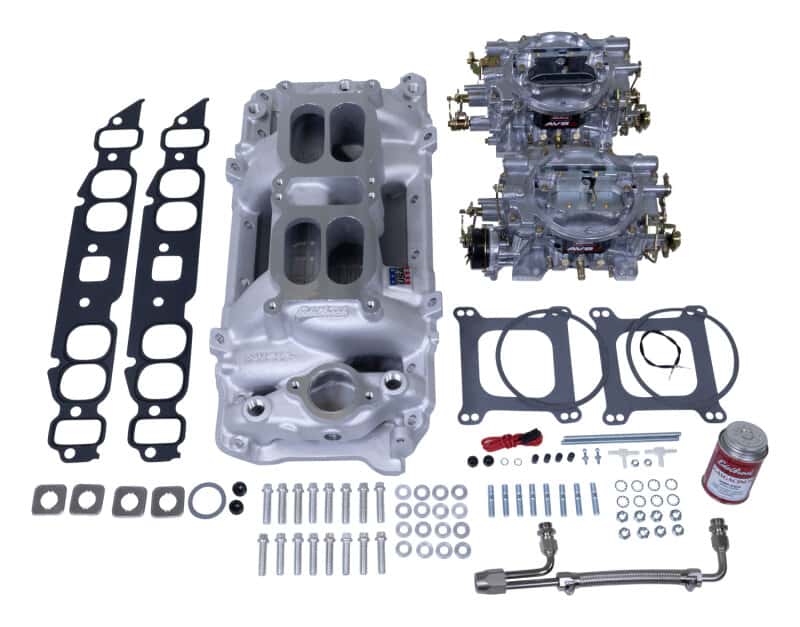 Edelbrock — Edelbrock Dual Quad Kit Performer RPM Air Gap BBC Oval Port
POWER PKG - view 1